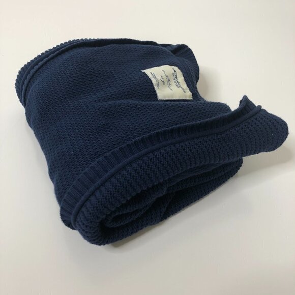 AMERICAN EAGLE Knit Navy 3/4 Sleeve Button Pocket Long Cardigan Cozy Sweater - Picture 11 of 11